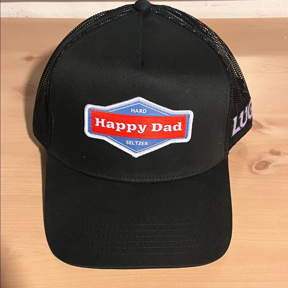 Happy Dad Black Trucker Hat